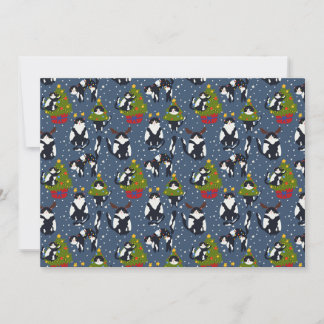 Cartes Pour Fêtes Annuelles Chat Tuxedo de Noël Festif