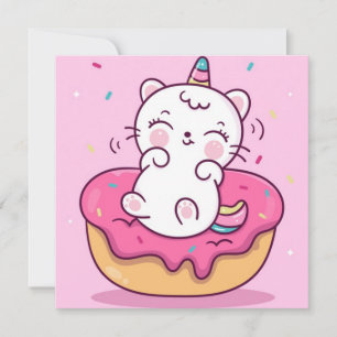 Cartes Pour Fêtes Annuelles Chat Unicorn