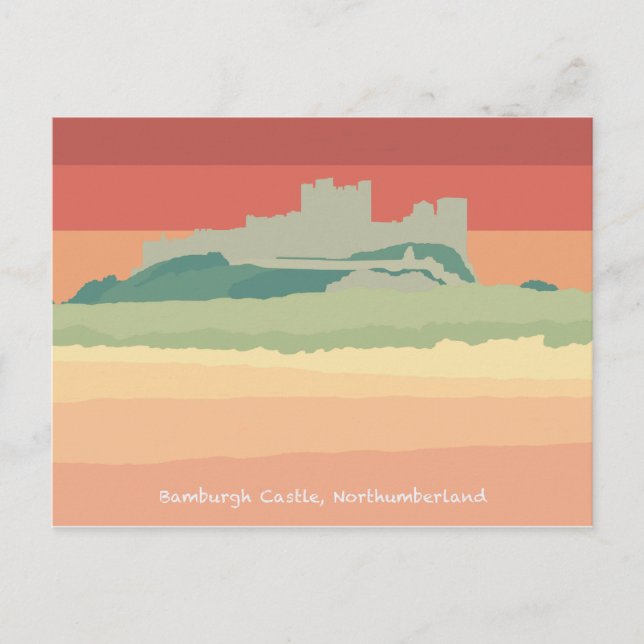 Cartes Pour Fêtes Annuelles Château de Bamburgh, Northumberland (Devant)