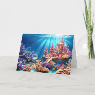 Cartes Pour Fêtes Annuelles Château du royaume sous-marin