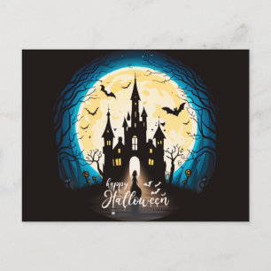 Cartes Pour Fêtes Annuelles Château Hanté Joyeux Halloween Effrayant