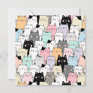 Cartes Pour Fêtes Annuelles Chats