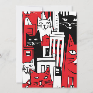 Cartes Pour Fêtes Annuelles Chats à New York