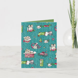 Cartes Pour Fêtes Annuelles Chats à Noël