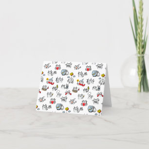 Cartes Pour Fêtes Annuelles Chats amusants, lait et magie.