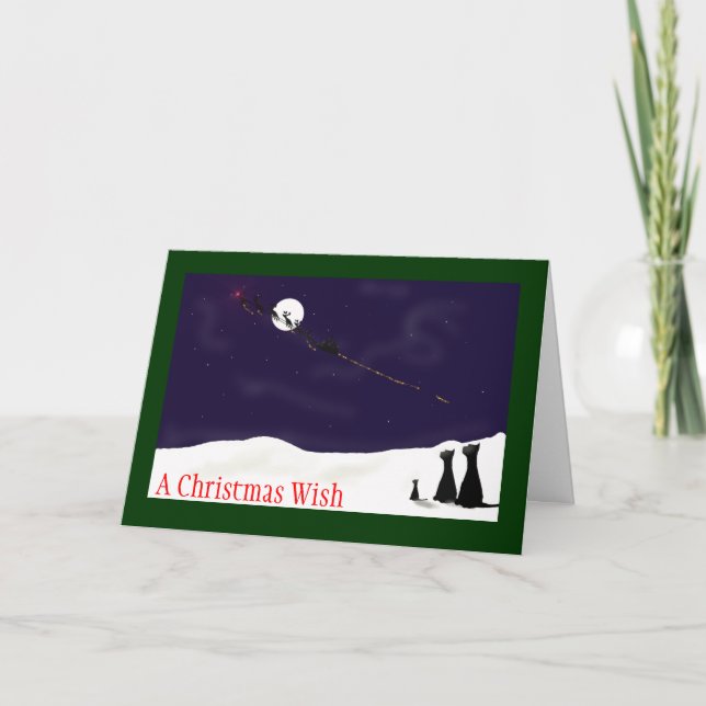 Cartes Pour Fêtes Annuelles Chats dans la neige (Devant)