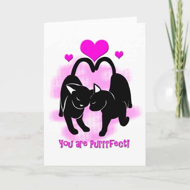 Cartes Pour Fêtes Annuelles Chats de la Saint-Valentin (Devant)