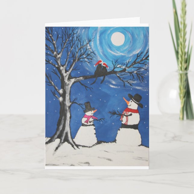 Cartes Pour Fêtes Annuelles Chats de Noël dans l'amour (Devant)