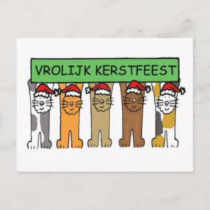 Cartes Pour Fêtes Annuelles Chats de Noël Joyeux de Hollande