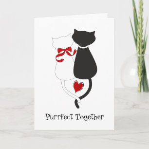 Cartes Pour Fêtes Annuelles Chats en amour Cute Valentine's Day
