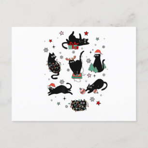 Cartes Pour Fêtes Annuelles Chats noirs de Noël
