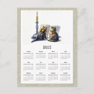 Cartes Pour Fêtes Annuelles Chats vintages 2015 Calendrier II