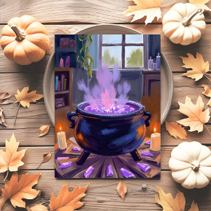 Cartes Pour Fêtes Annuelles Chaudière de sorcière Halloween Épouvante