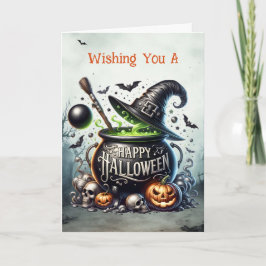 Cartes Pour Fêtes Annuelles Chaudron de sorcières Joyeux Halloween