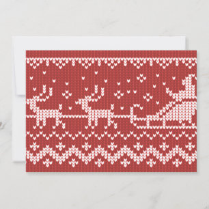 Cartes Pour Fêtes Annuelles Chaudron moche Le Père Noël traîne et rennes