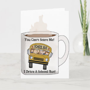 Cartes Pour Fêtes Annuelles Chauffeur d'autobus scolaire