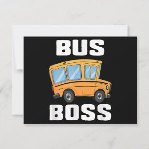 Cartes Pour Fêtes Annuelles Chauffeur de Bus Scolaire Patron de Bus Drôle