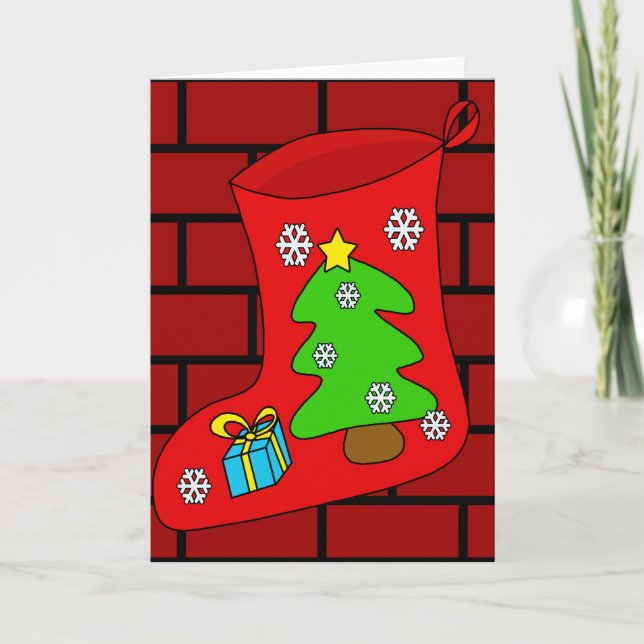 Cartes Pour Fêtes Annuelles Chaussure de Noël 2 (Devant)