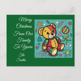 Cartes Pour Fêtes Annuelles Chaussures de Noël Ours en peluche