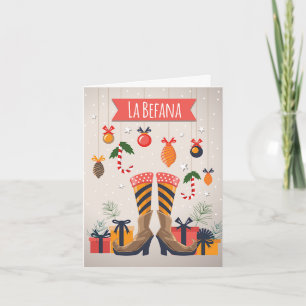 Cartes Pour Fêtes Annuelles Chaussures de sorcières de Noël italiennes de Befa