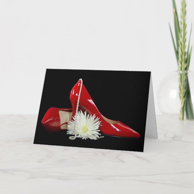 Cartes Pour Fêtes Annuelles Chaussures rouges (Devant)