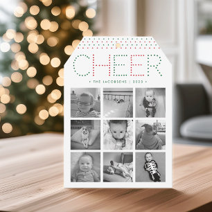 Cartes Pour Fêtes Annuelles Cheer coloré   Collage photo de vacances