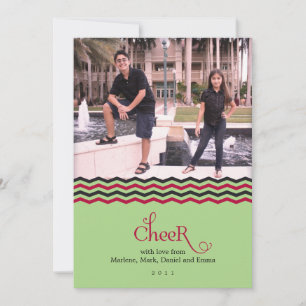Cartes Pour Fêtes Annuelles Cheer Holiday Photo Card
