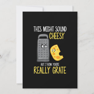 Cartes Pour Fêtes Annuelles Cheese Lover Cute Food Pun Cheesy Party Costume