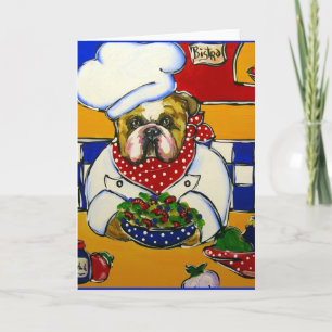 Cartes Pour Fêtes Annuelles Chef Bulldog