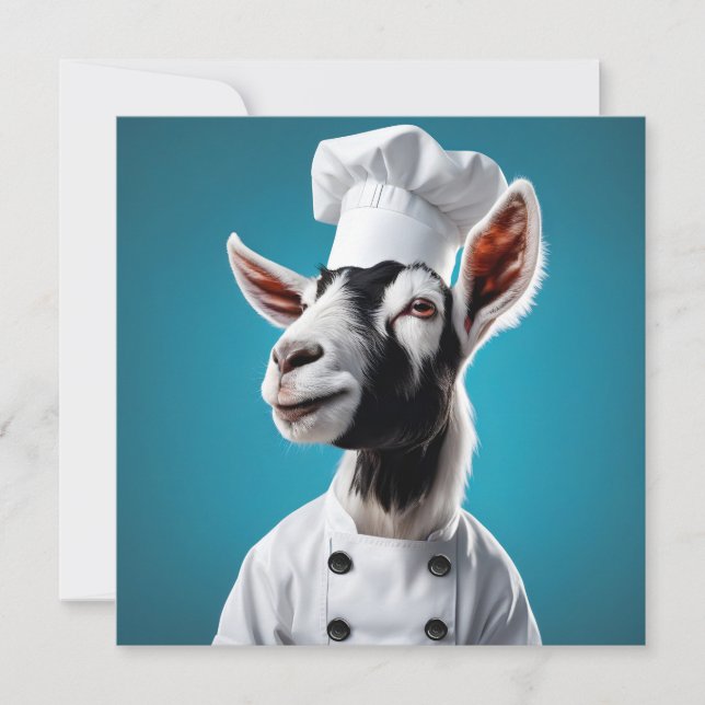 Cartes Pour Fêtes Annuelles Chef Goat (Devant)