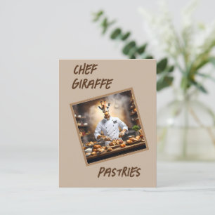 Cartes Pour Fêtes Annuelles Chef pâtissier Giraffe : Atteindre De Nouvelles Ha