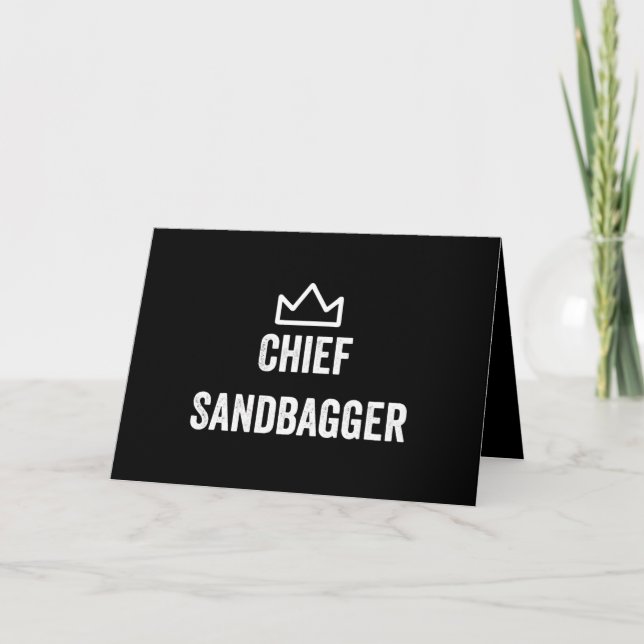 Cartes Pour Fêtes Annuelles Chef Sandbagger Golf mème Bjj Chess Sandbag (Devant)