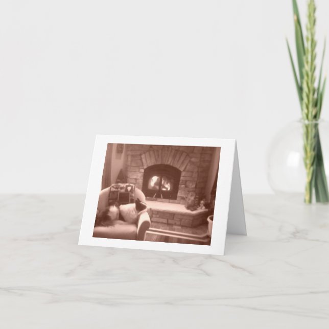 Cartes Pour Fêtes Annuelles Cheminée (Devant)