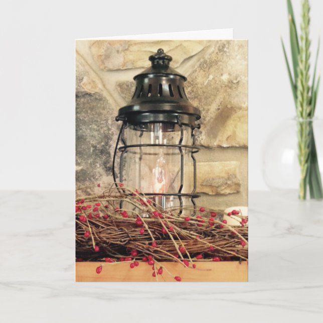 Cartes Pour Fêtes Annuelles Cheminée Mantal Christmas Scène (Devant)