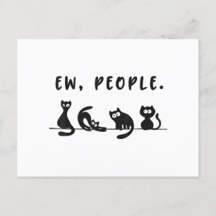 Cartes Pour Fêtes Annuelles Chemise de chat noir drôles femmes nouvelles perso