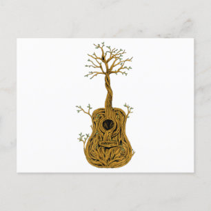 Cartes Pour Fêtes Annuelles Chemise de guitare acoustique Arbre de vie Joueur 