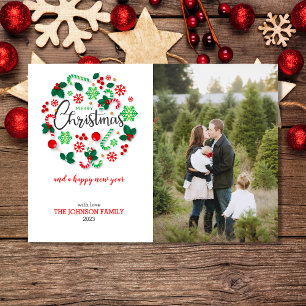 Cartes Pour Fêtes Annuelles Chemise de Noël Red Green Joyer