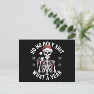Cartes Pour Fêtes Annuelles Chemise Sainte Quel An Humour de Noël Squelette