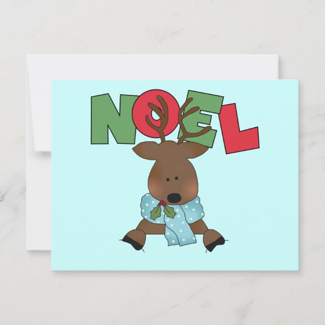 Cartes Pour Fêtes Annuelles Chemises et cadeaux Reindeer Noel (Devant)