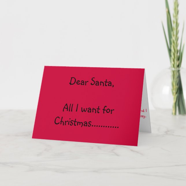 Cartes Pour Fêtes Annuelles Cher Père Noël (Devant)