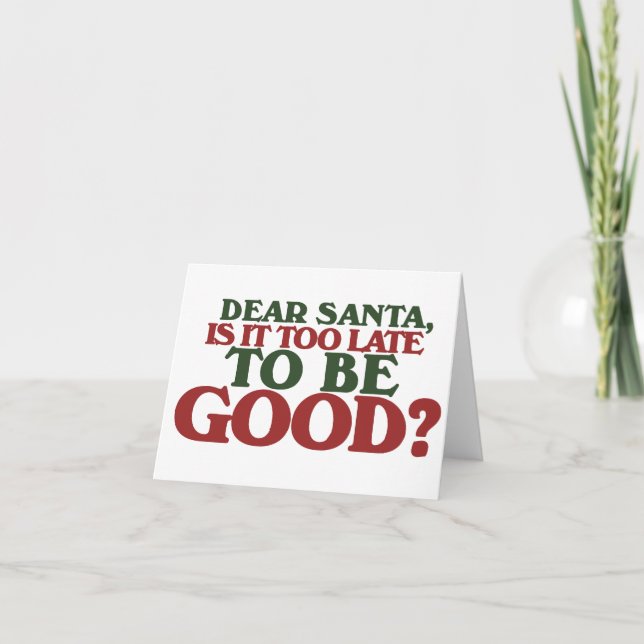Cartes Pour Fêtes Annuelles Cher Père Noël (Devant)