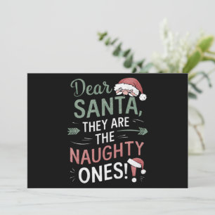 Cartes Pour Fêtes Annuelles Cher Père Noël, Ce Sont Les Maudits Noël