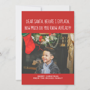 Cartes Pour Fêtes Annuelles Cher Père Noël, Combien Savez-Vous Déjà ? Noël