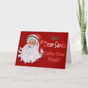 Cartes Pour Fêtes Annuelles Cher Père Noël définir le bien