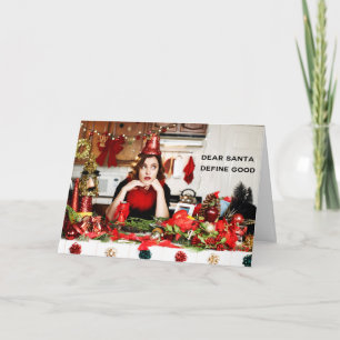 Cartes Pour Fêtes Annuelles "Cher Père Noël, définissent bon "