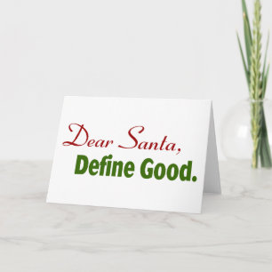 Cartes Pour Fêtes Annuelles Cher Père Noël, Définissez Bien.