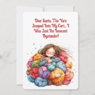 Cartes Pour Fêtes Annuelles Cher Père Noël Excuse de shopping de laine Drôle d