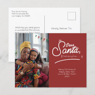 Cartes Pour Fêtes Annuelles Cher Père Noël, Expliquez-Nous La Photo