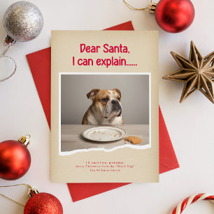 Cartes Pour Fêtes Annuelles Cher Père Noël, je peux expliquer Drôle de chien d