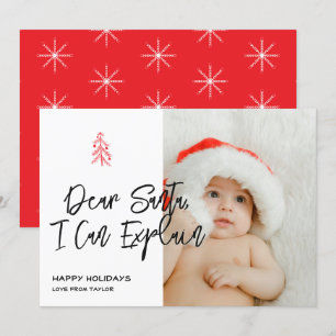 Cartes Pour Fêtes Annuelles Cher Père Noël Je Peux Expliquer Noël Personnalisé